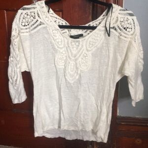 White lace shirt